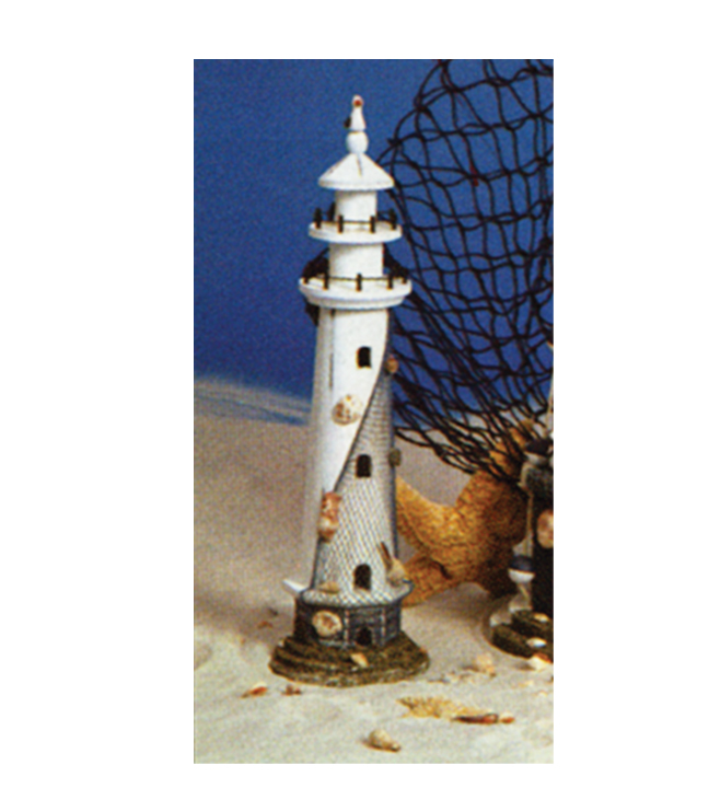 White Wooden  Lighthouse 23"